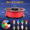 SUNLU 3D Printer Filament PLA Matte Neat Winding Smooth Finish Doff Color